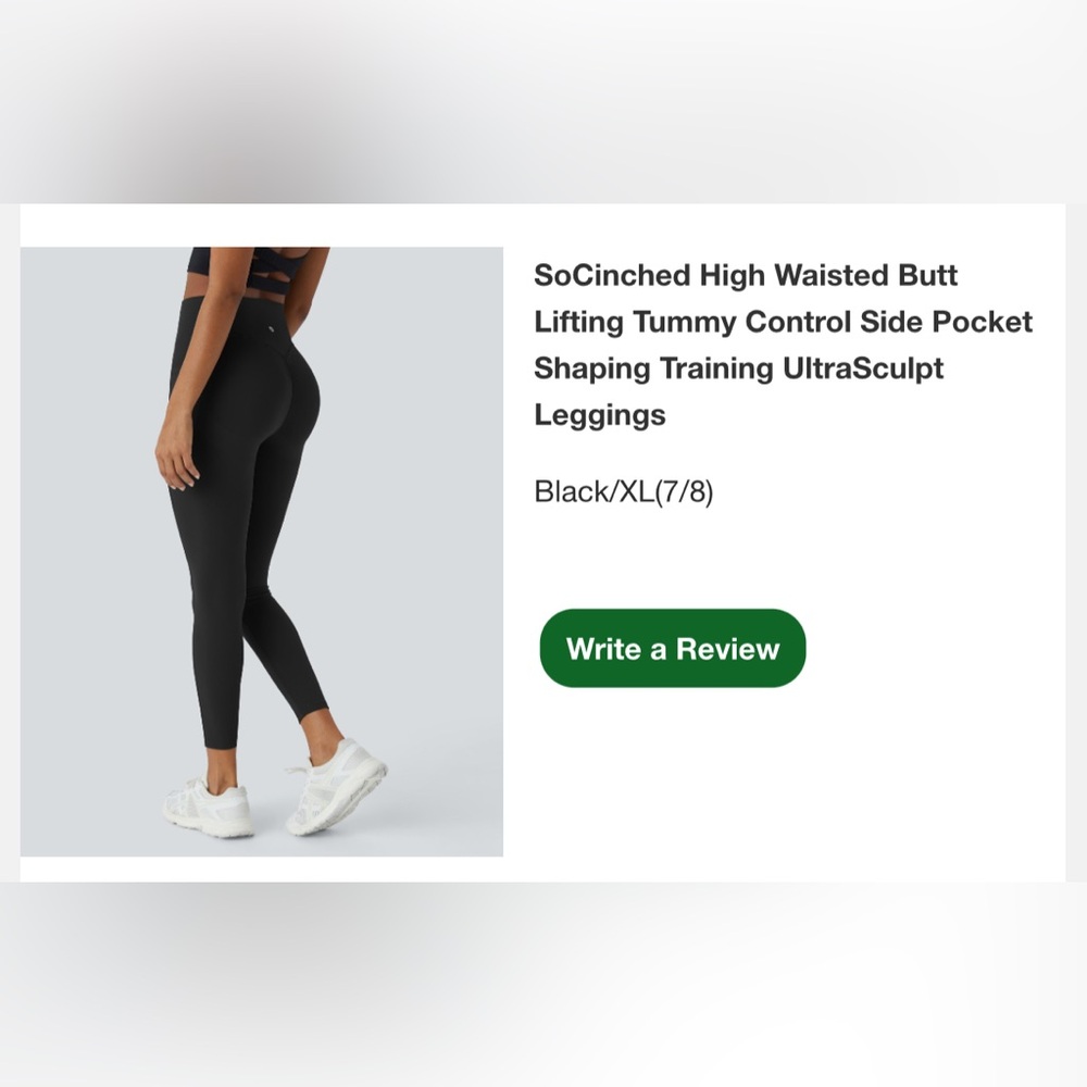 HALARA Black SoCinched High Waisted Leggings